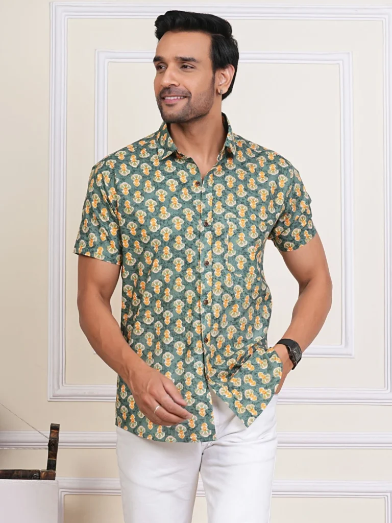 the classicot green shirt for men casual online buy