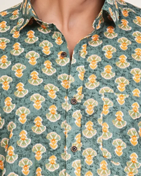 the classicot Printed Short Sleeve Summer Shirt for Men