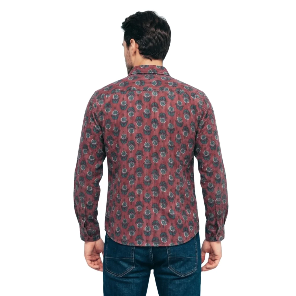 The Classicot shirt for men printed red color for party summer casual wear full sleeves
